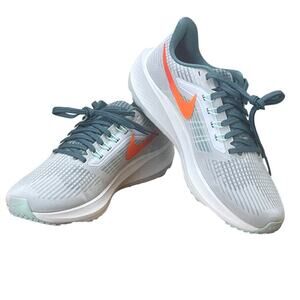 Nike Mens Pegasus 39 Road Running Shoes Size 7 Pure Platinum/Orange New